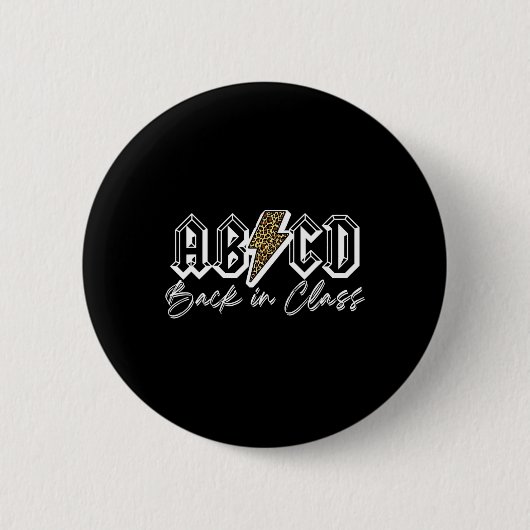 ABCD terug in CL leraar Ronde Button 5,7 Cm (Voorkant)