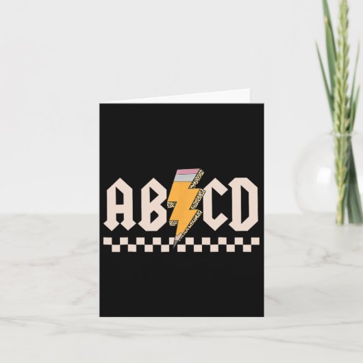 Abcd Terug In De Klas Eerste Dag Terug Naar School Kaart (Voorkant)