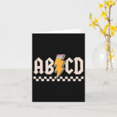 Abcd Terug In De Klas Eerste Dag Terug Naar School Kaart (Gele Bloem)