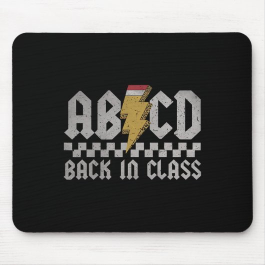 Abcd Terug In De Klas Eerste Dag Terug Naar School Muismat (Voorkant)