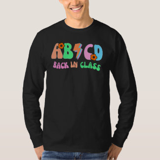 Abcd Terug In De Klas Groovy Retro Terug Naar Scho T-shirt
