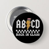 ABCD Terug in de klas Ronde Button 7,6 Cm (Voorkant /achterkant)