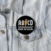 ABCD Terug in de klas Ronde Button 7,6 Cm (In situ)