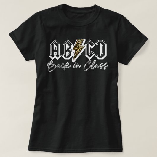 ABCD Terug in klasse T-Shirt (Design voorkant)