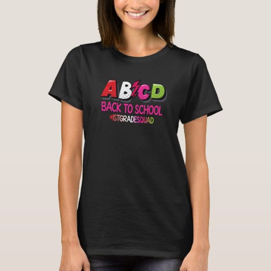 ABCD Terug naar school 1e klas squad T-shirt (Voorkant)