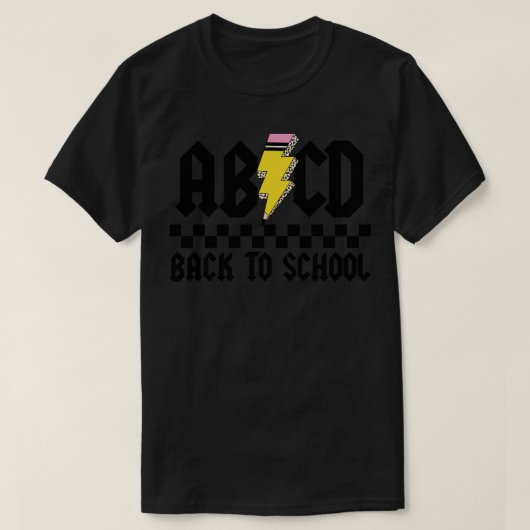 ABCD Terug naar school RocknRoll 1 T-shirt (Design voorkant)