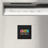 Abcd Terug Naar School T-shirt Magneet (Insitu (Vaatwasser))