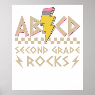 abcd tweede klas rotsen poster