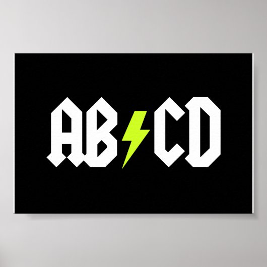 ABCD Yellow Bolt Poster (Voorkant)