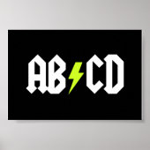 ABCD Yellow Bolt Poster (Voorkant)