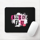 Abcdefu Retro Funny Heart Valentine's Day Muismat (Met muis)