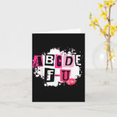 Abcdefu Retro Grappige Hart Valentijnsdag  Kaart (Gele Bloem)