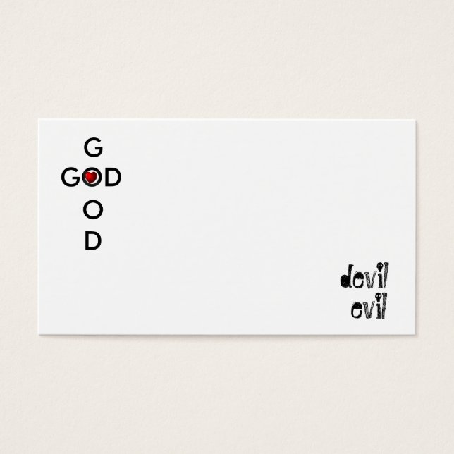 Abces van goed en kwaad visitekaartje (Voorkant)
