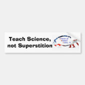 abcfish, Teach Science, geen superstitie Bumpersticker (Voorkant)
