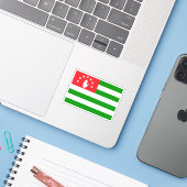 Abchazië Flag Sticker (Laptop met iPhone)
