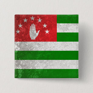 Abchazië Vierkante Button 5,1 Cm