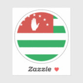 Abchazië Vlag Ronde Sticker (Vel)