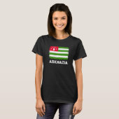 Abchazië Vlag steunt Abchaziaanse bevolking Vrouwe T-shirt (Voorkant volledig)