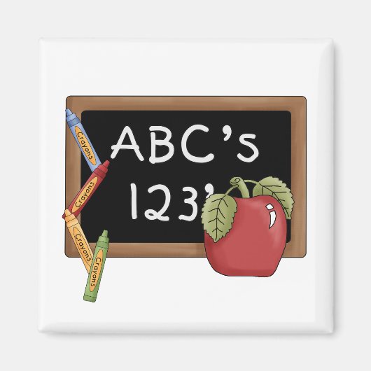 Abcs 123s T-shirts en cadeautjes Magneet (Voorkant)