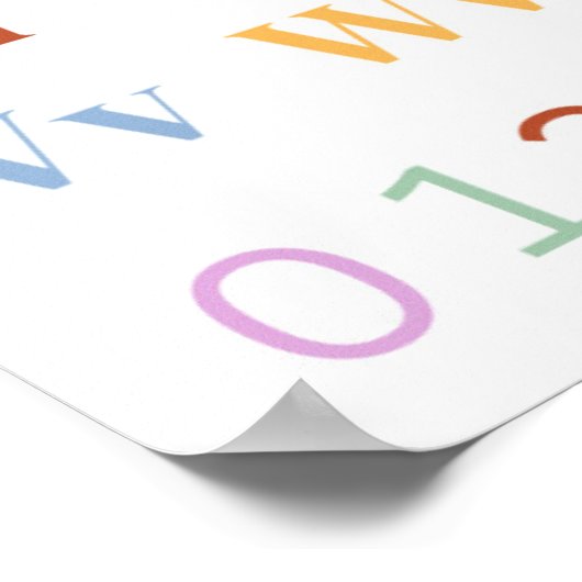 ABCs alfabet homeschool klaslokaal grafiek poster (Hoek)