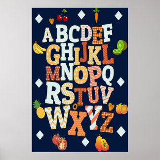 ABCs alfabet homeschool klaslokaal grafiek poster