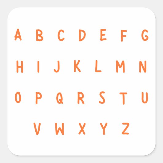 ABC's alfabet letters A-Z Stickers Labels (Voorkant)