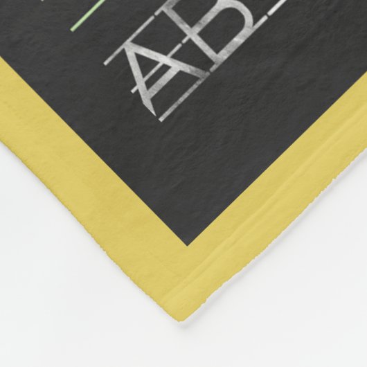 ABC's Alphabet Educational Child Room Decor Fleece Deken (Hoek)