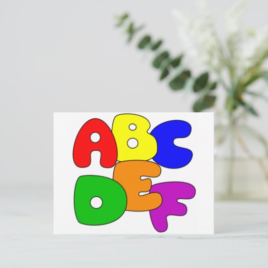 ABC's Briefkaart (Staand voorkant)