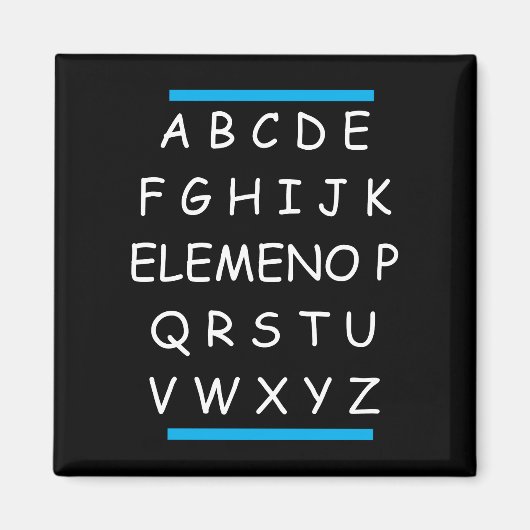 ABC's Grappige Sarcastische Grammatica Magneet (Voorkant)