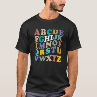 ABC's Hoi Kleuteralfabet Terug naar school Leren T-shirt