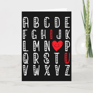 Abc's Ik hou van jou Schattig Ik-hou-van-jou Alfab Kaart