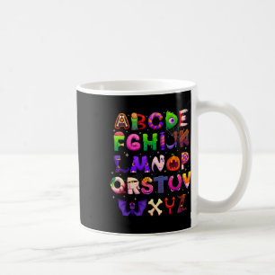 Abcs Learning Kindergarten Teacher Funny Halloween Koffiemok