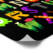 Abcs Learning Kindergarten Teacher Funny Halloween Poster (Hoek)
