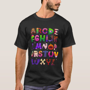 Abcs Learning Kindergarten Teacher Funny Halloween T-shirt