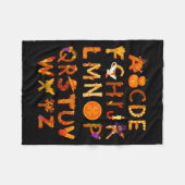 Abcs Learning Kindergarten Teacher Thanksgiving Al Fleece Deken (Voorkant (Horizontaal))
