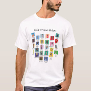 Abcs of Black History Maand Pride Women Mannen Tea T-shirt