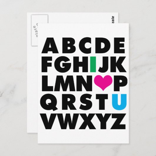 ABC's of Love Briefkaart (Voorkant / Achterkant)