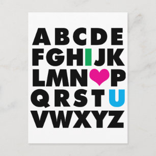 ABC's of Love Briefkaart