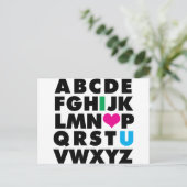 ABC's of Love Briefkaart (Staand voorkant)