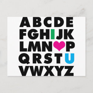 ABC's of Love Briefkaart