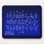 ABCs of Sign Language Mousepad van Janz Muismat (Voorkant)