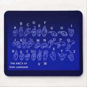 ABCs of Sign Language Mousepad van Janz Muismat