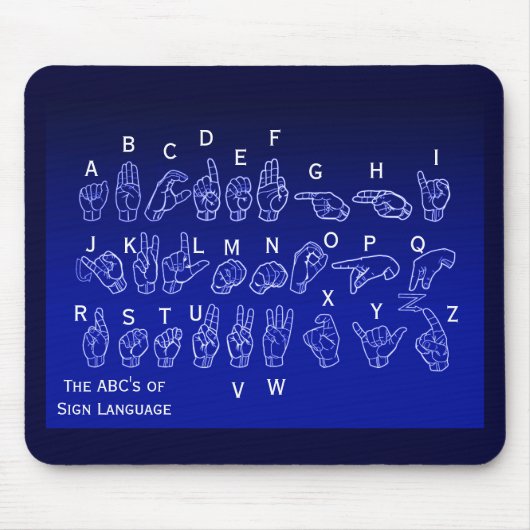 ABCs of Sign Language Mousepad van Janz Muismat (Voorkant)