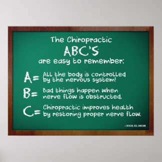 ABC's van chiropractisch Poster