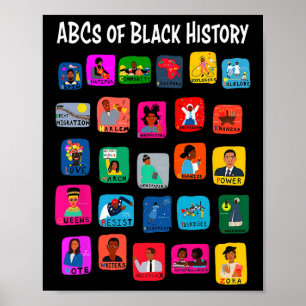 ABC's van de maand van de zwarte geschiedenis trot Poster