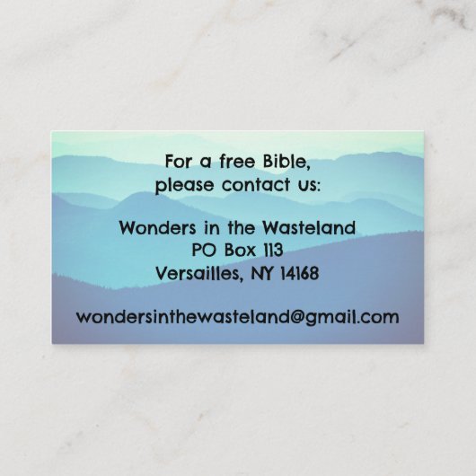 ABC's van de Verlossing Evangelie Tractaat KJV Sch Visitekaartje (Achterkant)