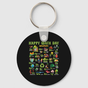 ABC's van Earth Day Teacher Save Our Planet Natuur Sleutelhanger