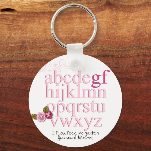 ABC's van glutenvrij Sleutelhanger (Voorkant)