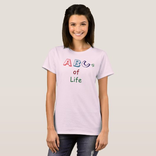 ABC's van het leven T-shirt (Voorkant volledig)