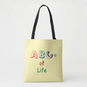 ABC's van het leven Tote Bag (Voorkant)